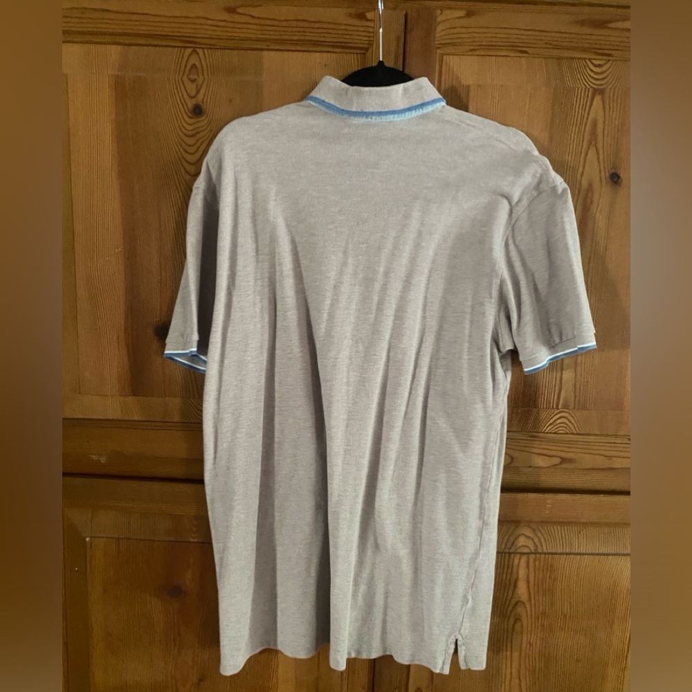 Fay polo golf shirt beige blue trim excellent condition size 54 R. 150 - Picture 5 of 7